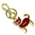 Llave de anillo charm gato para mujeres Prada Roja Metal  ref.1453664