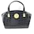 Sac fourre-tout vintage embossé Versace Cuir Noir  ref.1454134