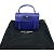 Borsa in pelle blu Saint Laurent - vista 10