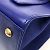 Borsa in pelle blu Saint Laurent - vista 5