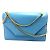 Borsa a spalla in pelle blu Saint Laurent
