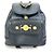 Mochila vintage de couro preto Versace