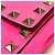 Clutch in pelle rosa Valentino Garavani - vista 7