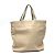 Beige Leder Tote Bag von Saint Laurent
