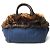 Borsa Tote Prada BN2182 in denim blu - vista 2
