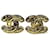 Chanel Coco Mark Matelasse Clip Earrings Golden Gold-plated  ref.1454998