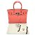 Borsa in pelle rosa Crevetto di Hermès - vista 16