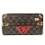 Louis Vuitton M63490 Transform do Damier Cartera Larga con Cremallera Castaño