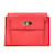 Bolsa de moedas compacta Kelly Pocket da Hermès Rosa Couro  ref.1457488