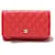 Chanel Matelassé Kettenbörse Leder Schultertasche A33814 in gutem Zustand Rot  ref.1458097