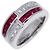 Autre Marque Anillo Pt950 Rubí 1.00ct Diamante 0.25ct Tamaño 12.5