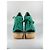 Wedge in suède verde con suola in sughero Gianvito Rossi - vista 2