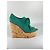 Wedge in suède verde con suola in sughero Gianvito Rossi - vista 4