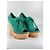 Wedge in suède verde con suola in sughero Gianvito Rossi - vista 5