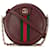 Bolso cruzado de cuero Ophidia mini redondo rojo Gucci Roja Burdeos Becerro  ref.1458959