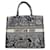 Dior Blu Grande Tote in Toile de Jouy Ricamato Inverso Blu navy Tela Panno  ref.1459007