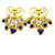 Pendientes de clip chapados en oro de Chanel con motivo de corazón Chapado en oro  ref.1459290