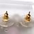 Pendientes de cadena de piedra de color Chanel Coco Mark Rosa Dorado - vista 7