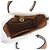Borsa in pelle e shearling Louis Vuitton On My Side PM M58918 Marrone - vista 3