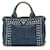 Tote Prada Canapa Schmuck besetzte Tragetasche Blau John  ref.1461664