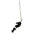 Hermès Hermes Cavalier Necklace in Black and Silver Silvery Metal  ref.1461698