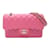 Chanel Matelassé Double Flap Ketten-Schultertasche Pink Leder  ref.1461844