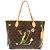 Borsa tote Monogram Neverfull MM di Louis Vuitton Marrone