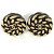 Vintage Gold- und Schwarz-Clip-Ohrringe Chanel 97A Golden