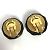 Vintage Gold- und Schwarz-Clip-Ohrringe Chanel 97A Golden - Ansicht 4