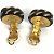 Vintage Gold- und Schwarz-Clip-Ohrringe Chanel 97A Golden - Ansicht 6