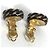 Vintage Gold- und Schwarz-Clip-Ohrringe Chanel 97A Golden - Ansicht 8