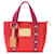 Bolso Louis Vuitton Antigua Cabas PM Roja Cuero Lienzo  ref.1462872