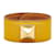 Pulseira Bangle Medor da Hermès Preto Dourado Couro  ref.1463444