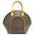 Sac à main Ellipse MM Louis Vuitton Cuir vernis Marron Damier ebène Monogramme  ref.1463721