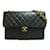 Bolso de hombro Chanel Big Matelassé con cadena Negro Cuero  ref.1464136