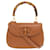 Bolsa de couro Gucci Bamboo Marrom  ref.1464277