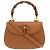 Borsa in pelle Gucci Bamboo Marrone - vista 2