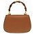 Borsa in pelle Gucci Bamboo Marrone - vista 3