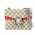 Borsa a tracolla Gucci 421970 GG Double Chain Beige
