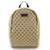 Mochila em lona GG da Gucci Bege Castanho escuro Couro  ref.1464431