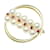 Mikimoto 14K Yellow Gold Diamond and Ruby Brooch Golden  ref.1464760