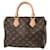 Sac à main Louis Vuitton Monogram Speedy Bandoulière 25 Cuir vernis Toile Marron  ref.1465062