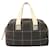 Timeless Chanel Wild Stitch Schokoladenbar Coco Mark Boston Leder Handtasche Tote Bag Schwarz Roh Leinwand  ref.1465140