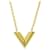 Louis Vuitton Essential V Pendant Necklace Golden Gold-plated  ref.1465169