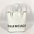 Borsa a spalla in pelle bianca Balenciaga Bianco - vista 2