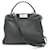 Fendi Celeria Peekaboo Gray Leather Handbag Brown  ref.1465543