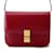 Céline Sac à bandoulière moyen Celine Classic Box Cuir Rouge  ref.1465666