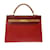 Hermès Sac à main Hermes Kelly 32 Veau façon poulain Rouge  ref.1465701