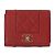 Cartera tri-fold Matelassé Mademoiselle de Chanel Roja