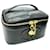 Vanity Chanel Coco Mark Horizontale Kosmetiktasche Schwarz Leder  ref.1466490